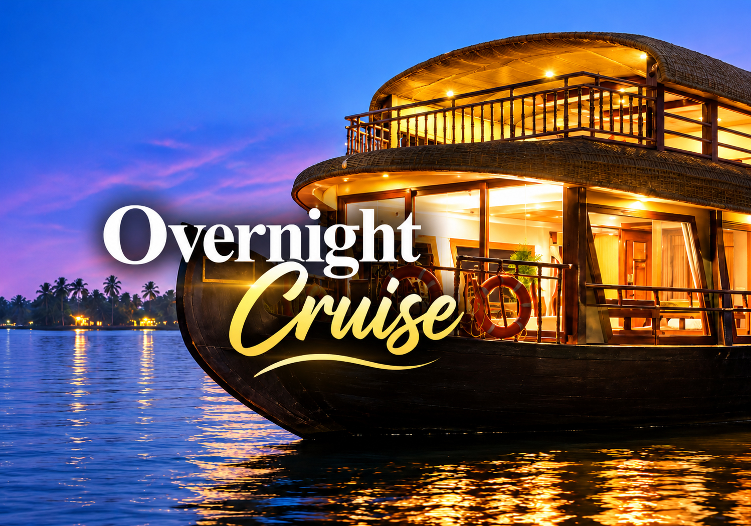 Nileshwar overnight houseboat cruise in Kerala backwaters